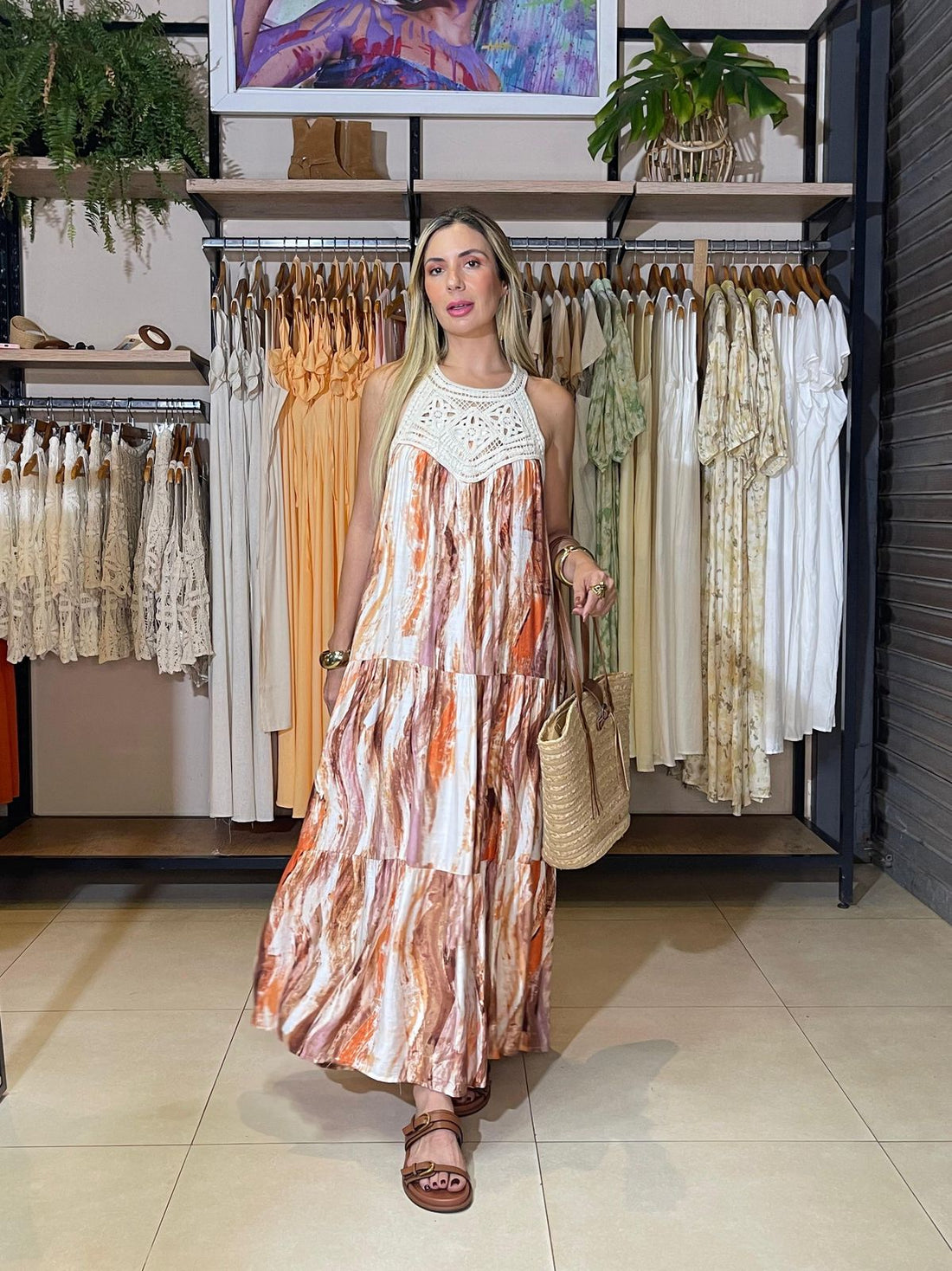 VESTIDO SARA LARANJA